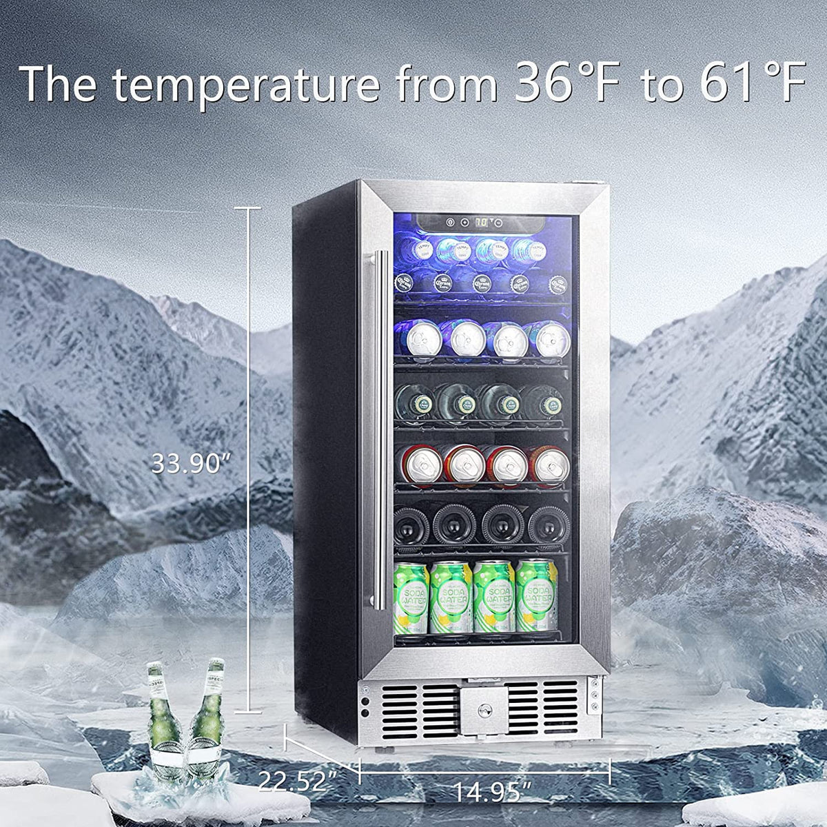 Antarctic Star 2.9 Cu.Ft Beverage Refrigerator Wine Cooler - ANTARCTIC-STAR