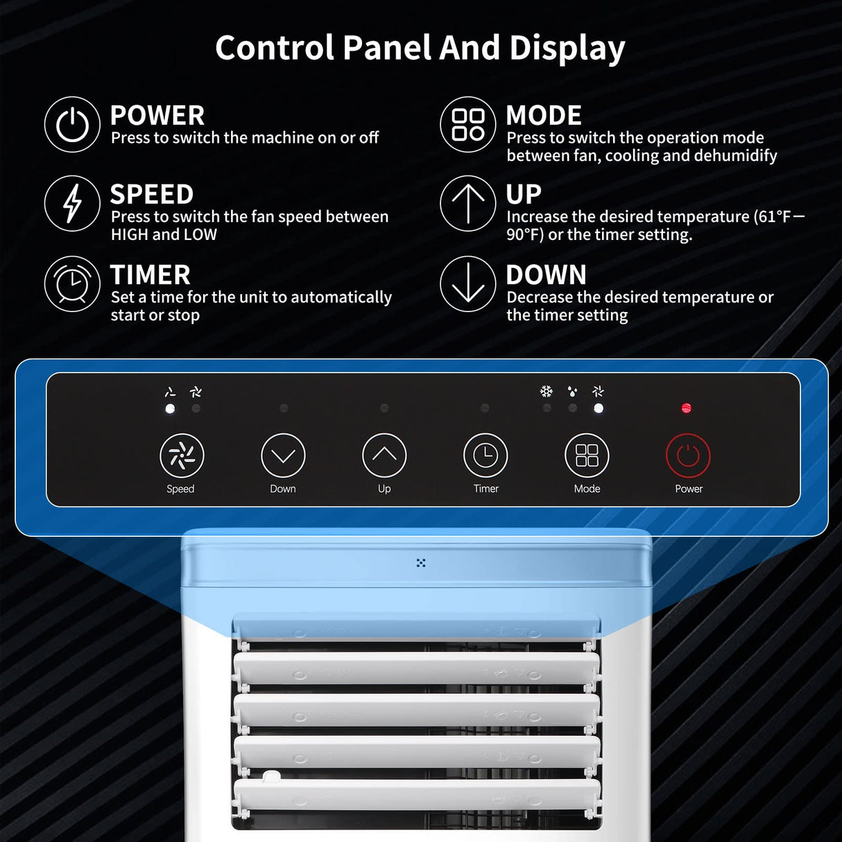 Antarctic - Star 3 - in - 1 8000BTU Portable Air Conditioner Fan Remote Control .Silver - ANTARCTIC - STAR