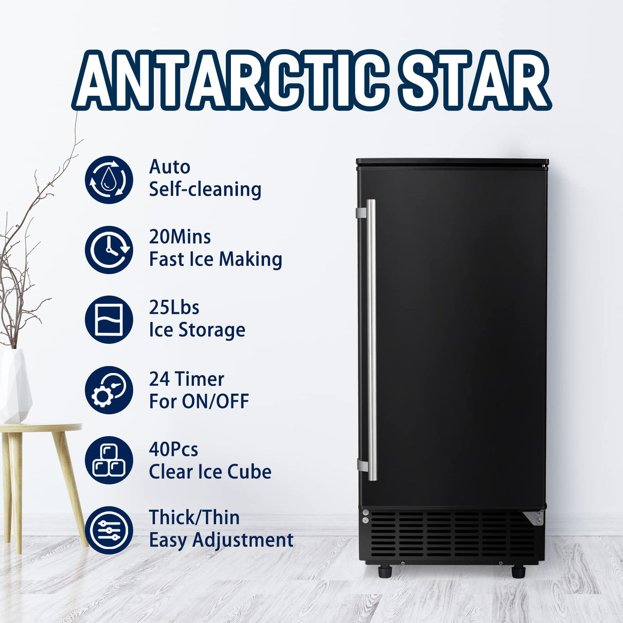 Antarctic - Star Commercial Ice Maker, Free Standing and Built In Ice Maker - ANTARCTIC - STAR
