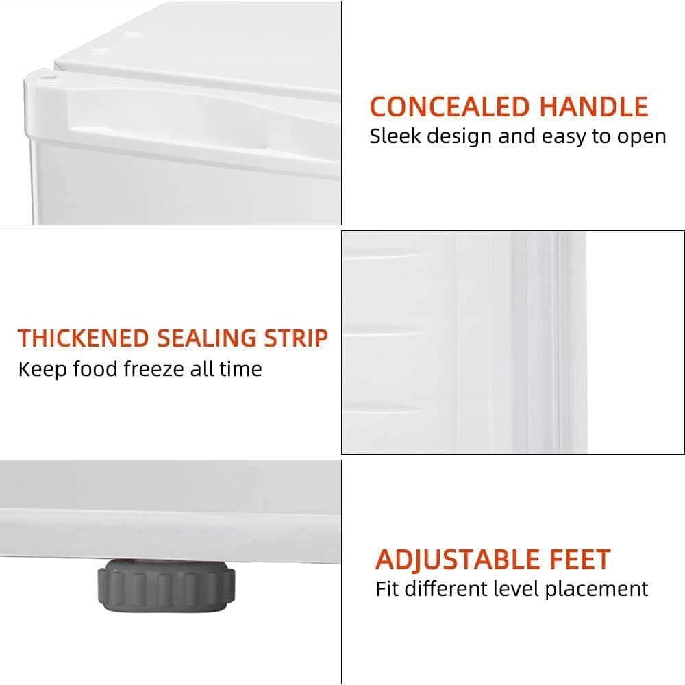 Antarctic Star Compact Chest Upright Freezer Single Door Reversible Stainless Steel Door - ANTARCTIC-STAR