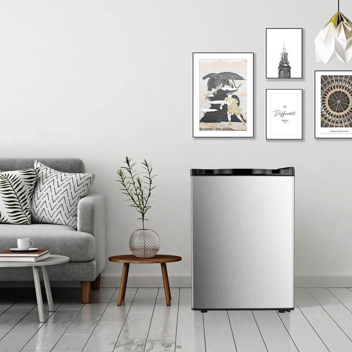Antarctic Star Compact Chest Upright Freezer Single Door Reversible Stainless Steel Door - ANTARCTIC-STAR