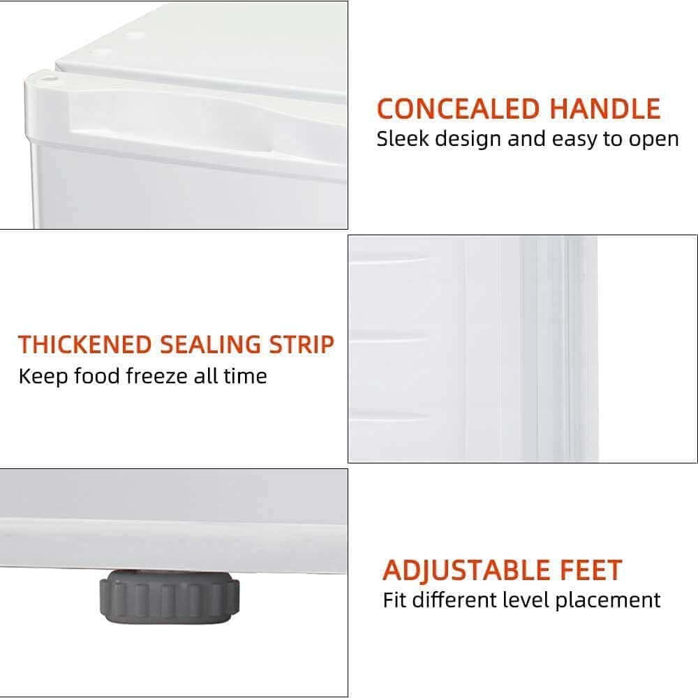 Antarctic Star Compact Chest Upright Freezer Single Door Reversible Stainless Steel Door