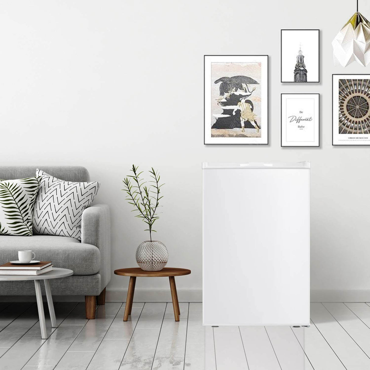 Antarctic Star Compact Chest Upright Freezer Single Door Reversible Stainless Steel Door