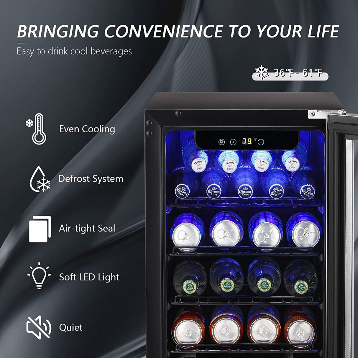 Antarctic Star 2.9 Cu.Ft Beverage Refrigerator Wine Cooler