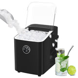 Antarctic-star Portable Ice Maker Machine, Portable Ice Maker Machine with Handle, 26lbs/24H, 8 Bullet Ice Cubes of 2 Sizes S/L Ready in 9 Mins