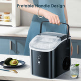 Nugget Countertop Ice Maker with Soft Chewable Ice, 34Lbs/24H, Pebble Portable Ice Machine with Ice Scoop, Self-Cleaning