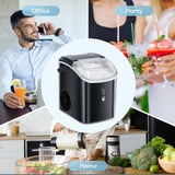 Nugget Countertop Ice Maker with Soft Chewable Ice, 34Lbs/24H, Pebble Portable Ice Machine with Ice Scoop, Self-Cleaning