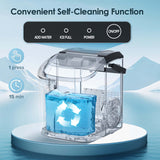 Nugget Countertop Ice Maker with Soft Chewable Ice, 34Lbs/24H, Pebble Portable Ice Machine with Ice Scoop, Self-Cleaning