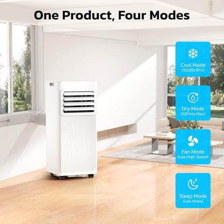 10000 BTU Portable Air Conditioners for Rooms up to 550 Sq Ft, 4 Modes Portable AC Unit with Cool/Fan/Dehumidifier/Sleep AC4216L - ANTARCTIC - STARAir Conditioner