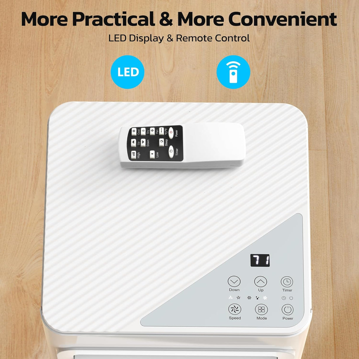 10000 BTU Portable Air Conditioners for Rooms up to 550 Sq Ft, 4 Modes Portable AC Unit with Cool/Fan/Dehumidifier/Sleep AC4216L - ANTARCTIC - STARAir Conditioner