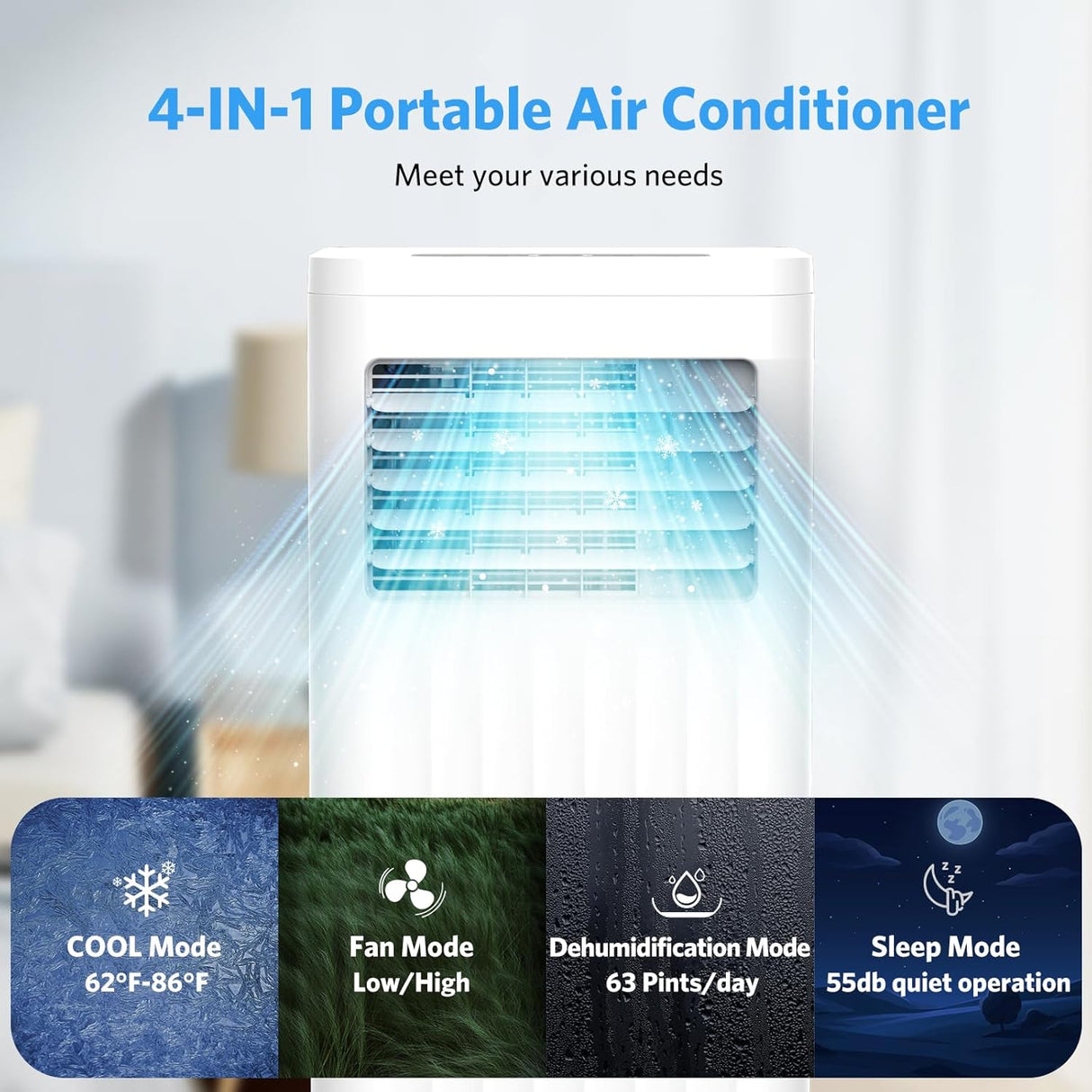 10000 BTUs Portable Air Conditioners with cooling/dehumidification/fan/sleep mode - ANTARCTIC - STARAir Conditioner