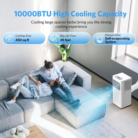 10000 BTUs Portable Air Conditioners with cooling/dehumidification/fan/sleep mode - ANTARCTIC - STARAir Conditioner