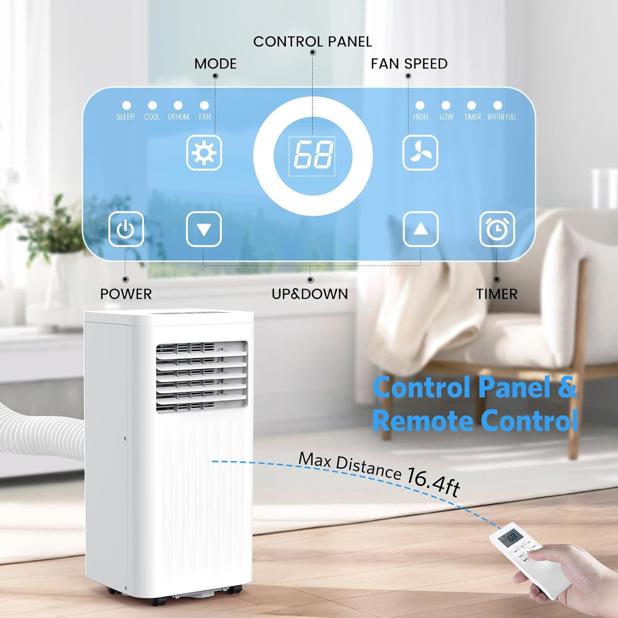 10000 BTUs Portable Air Conditioners with cooling/dehumidification/fan/sleep mode - ANTARCTIC - STARAir Conditioner