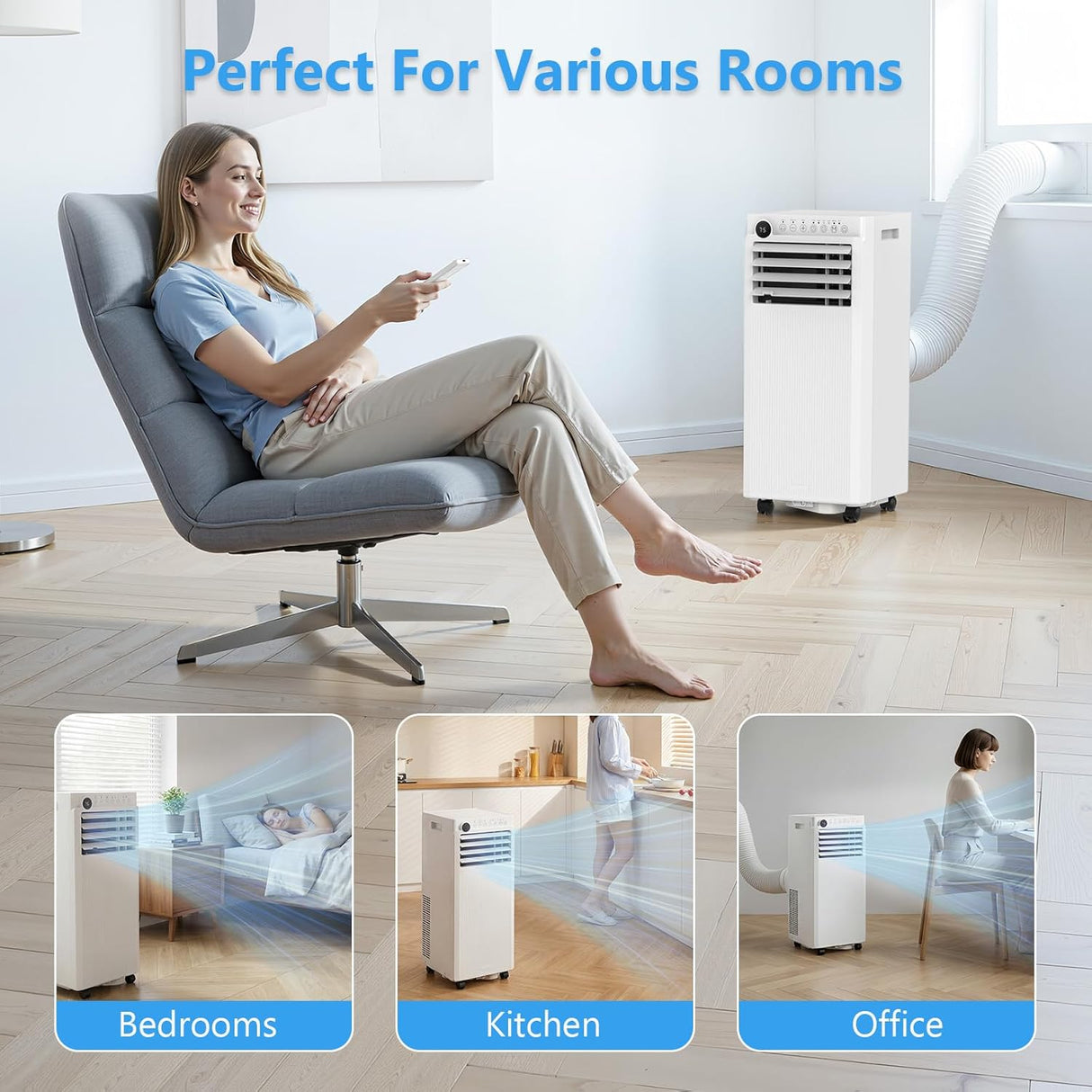 10000BTUs Portable Air Conditioner for Bedroom with Drainage - free Cooling - ANTARCTIC - STARAir Conditioner