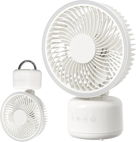 12 Inch 4-in-1 Desktop Fan, 16.4ft/s Quiet Airflow | 330° Oscillating - ANTARCTIC-STARDesktop Fan