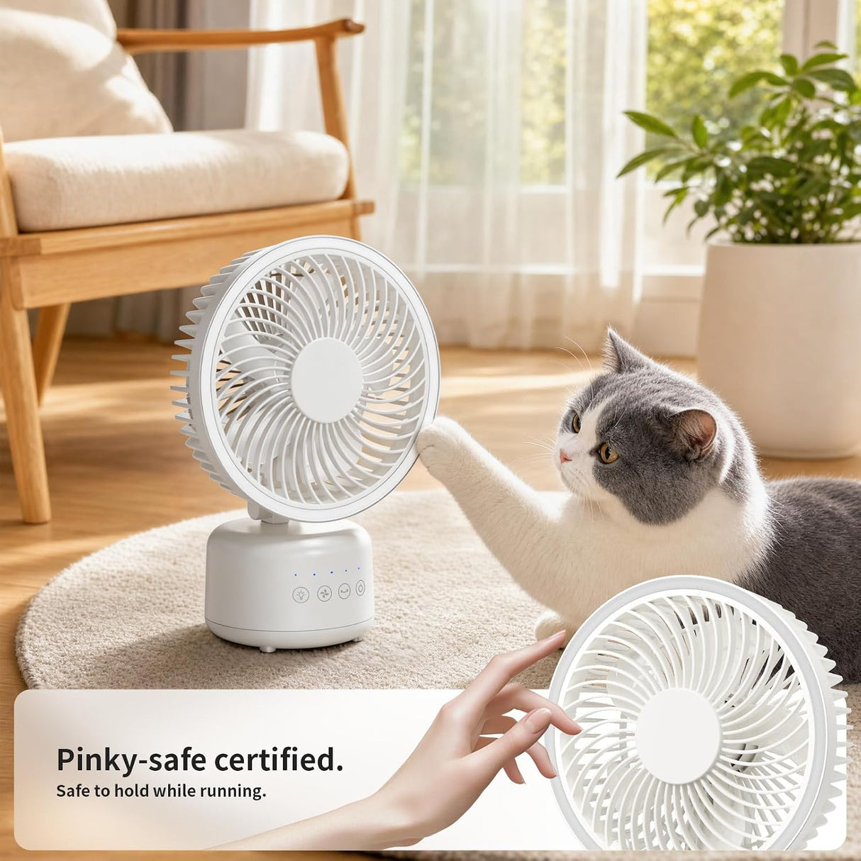12 Inch 4-in-1 Desktop Fan, 16.4ft/s Quiet Airflow | 330° Oscillating - ANTARCTIC-STARDesktop Fan