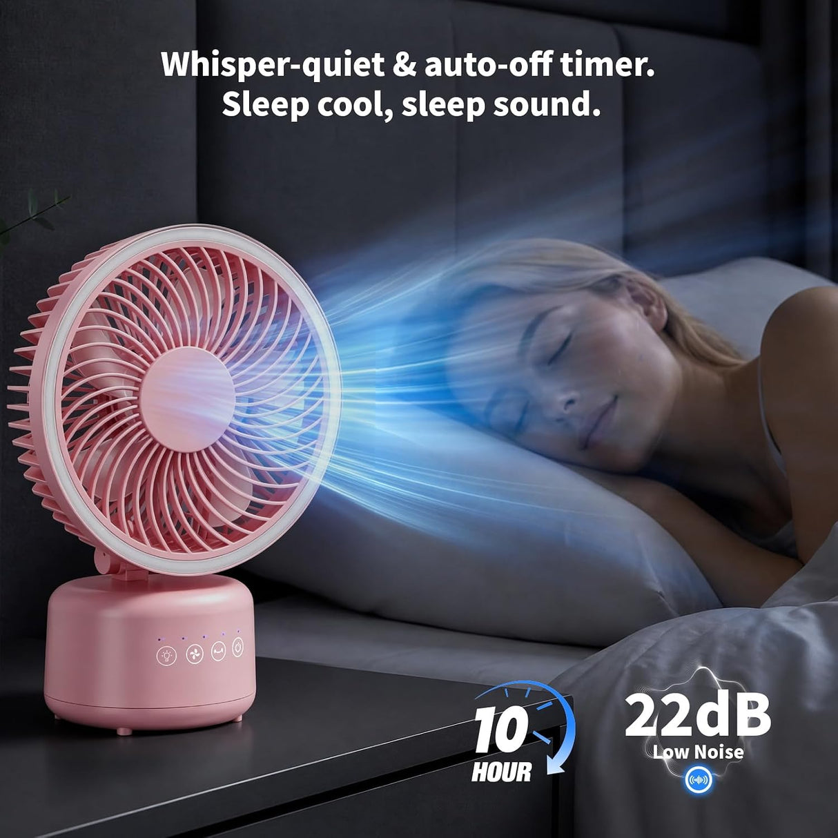 12 Inch 4-in-1 Desktop Fan, 16.4ft/s Quiet Airflow | 330° Oscillating - ANTARCTIC-STARDesktop Fan