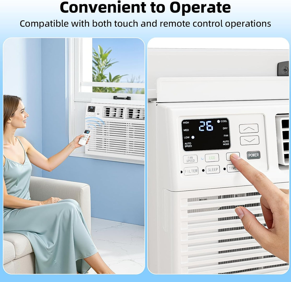 12,000 BTU Window Air Conditioner, Window AC Unit Cools up to 550 Sq.Ft. - ANTARCTIC - STARAir Conditioner