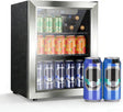 1.7 Cu. Ft Mini Beverage Refrigerator, 16 Bottles Compact Drink Cooler with Glass Door & Touch Controls - ANTARCTIC - STARBeverage Refrigerators
