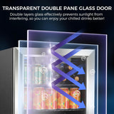 1.7 Cu. Ft Mini Beverage Refrigerator, 16 Bottles Compact Drink Cooler with Glass Door & Touch Controls - ANTARCTIC - STARBeverage Refrigerators