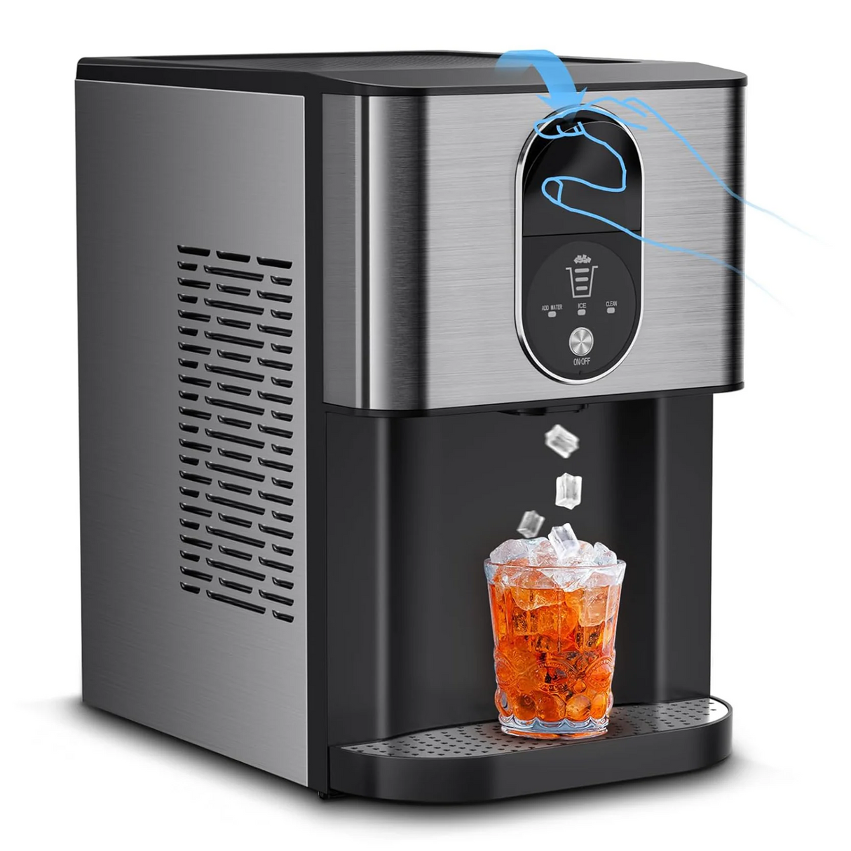 Antarctic Star Nugget Ice Maker with Soft Chewable Ice 44 Lbs/24H