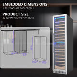 17.72" 111 Bottles Dual Zone Built - in/Freestanding Wine Refrigerator - ANTARCTIC - STAR