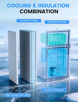 2.5 Cu.Ft Dorm Fridge with Freezer, Double Reversible Door Compact Refrigerator with 2 Removable Shelves - ANTARCTIC - STARFreezer