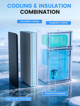 2.5 Cu.Ft Dorm Fridge with Freezer, Double Reversible Door Compact Refrigerator with 2 Removable Shelves - ANTARCTIC - STARFreezer