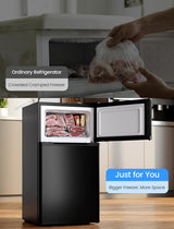 2.5 Cu.Ft Dorm Fridge with Freezer, Double Reversible Door Compact Refrigerator with 2 Removable Shelves - ANTARCTIC - STARFreezer