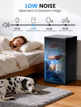 2.5 Cu.Ft Dorm Fridge with Freezer, Double Reversible Door Compact Refrigerator with 2 Removable Shelves - ANTARCTIC - STARFreezer