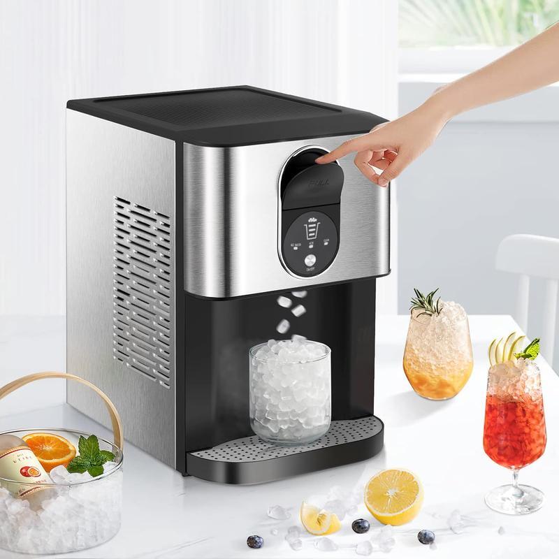 Nugget Ice Maker,Countertop Ice Maker with Soft Chewable Ice,44 Lbs/24H