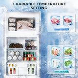 3.2 Cu.Ft,Mini Refrigerator with Freezer,Double Door Mini Fridge - ANTARCTIC - STARMini Fridge