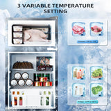 3.2 Cu.Ft,Mini Refrigerator with Freezer,Double Door Mini Fridge - ANTARCTIC - STARMini Fridge