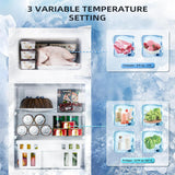 3.2 Cu.Ft,Mini Refrigerator with Freezer,Double Door Mini Fridge - ANTARCTIC - STARMini Fridge