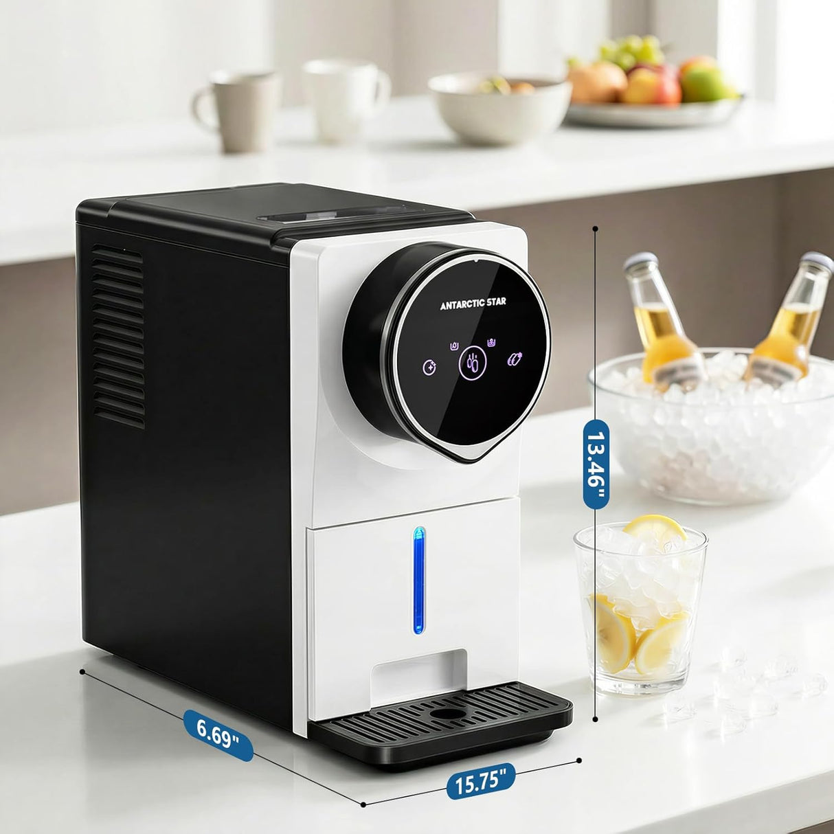 33 lb/24H Countertop Nugget Ice Maker,Gen 2 Penguin Image - ANTARCTIC - STARice maker