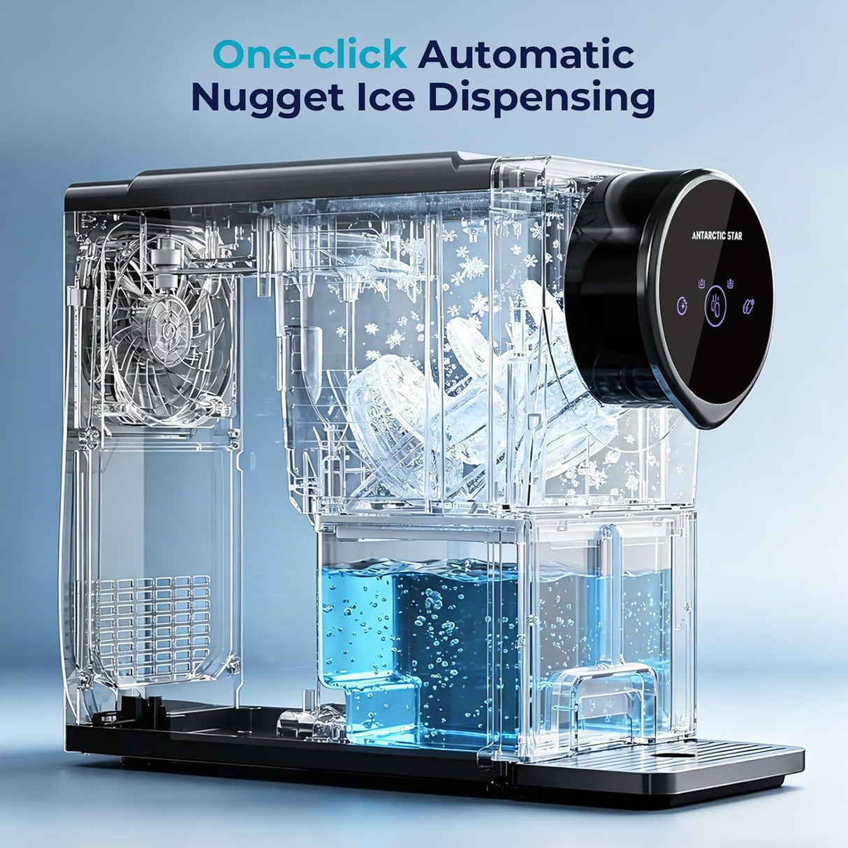 33 lb/24H Countertop Nugget Ice Maker,Gen 2 Penguin Image - ANTARCTIC - STARice maker