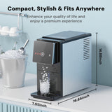 33LBS/24H Countertop Nugget Ice Maker Pebble Sonic Ice Machine Countertop, Touch-Free Ice, Self-Cleaning, Mistalo Drop Slim for Home Kitchen Office - ANTARCTIC-STARice maker