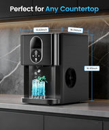 33LBS/24H Countertop Nugget Ice Maker Pebble Sonic Ice Machine Countertop, Touch - Free Ice, Self - Cleaning, Mistalo Drop Slim for Home Kitchen Office - ANTARCTIC - STARice maker