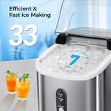 Antarctic-star Nugget Ice Maker Countertop, Portable Ice Maker Machine with Self-Cleaning Function