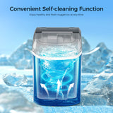 Antarctic-star Nugget Ice Maker Countertop, Portable Ice Maker Machine with Self-Cleaning Function