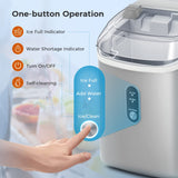 Antarctic-star Nugget Ice Maker Countertop, Portable Ice Maker Machine with Self-Cleaning Function