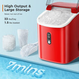 Antarctic-star Nugget Ice Maker Countertop, Portable Ice Maker Machine with Self-Cleaning Function