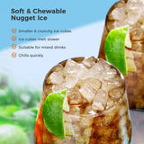 Antarctic-star Nugget Ice Maker Countertop, Portable Ice Maker Machine with Self-Cleaning Function