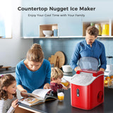 Antarctic-star Nugget Ice Maker Countertop, Portable Ice Maker Machine with Self-Cleaning Function