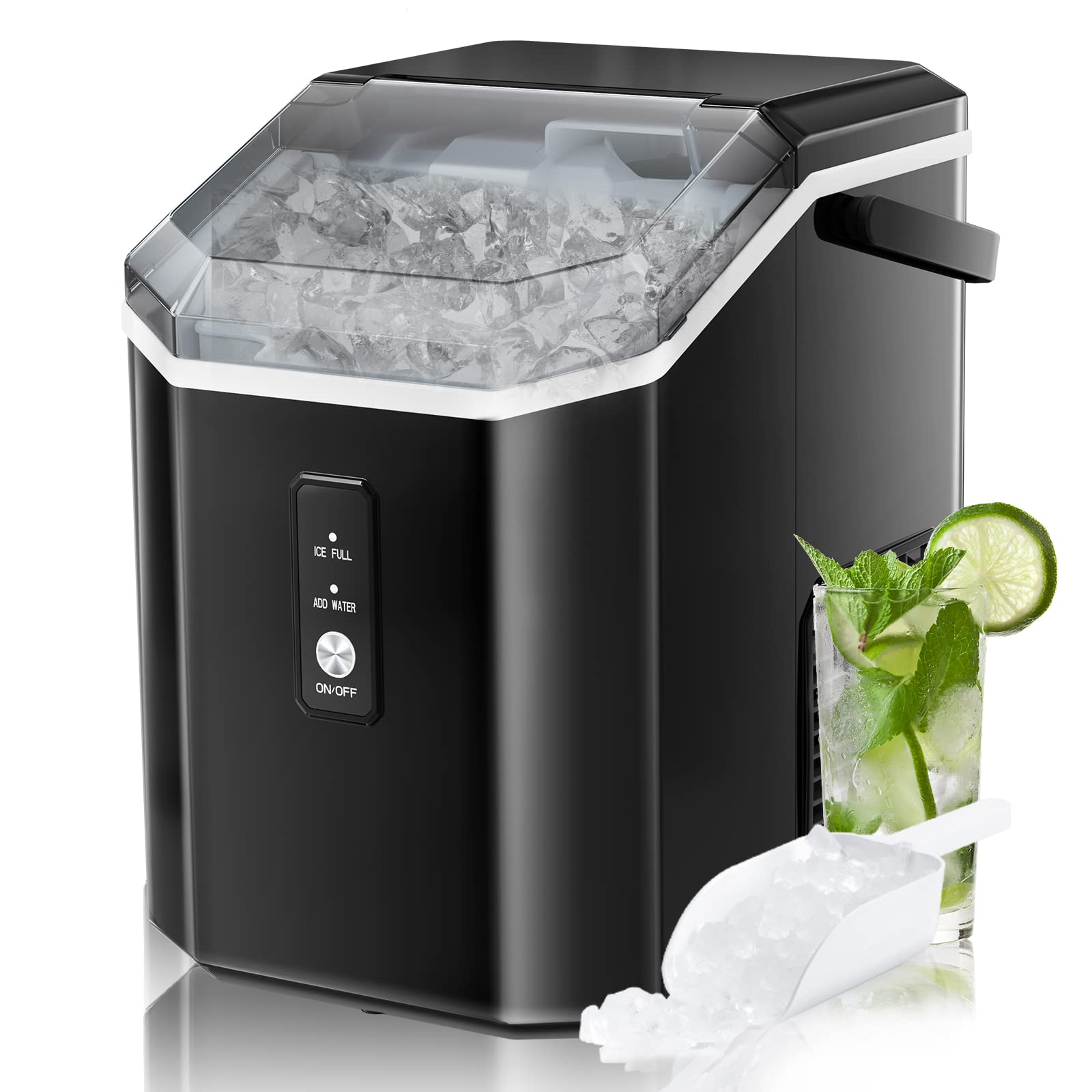 Antarctic Star Nugget Ice Maker Countertop with Soft Chewable