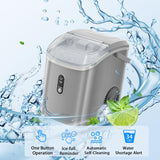 Nugget Countertop Ice Maker with Soft Chewable Ice, 34Lbs/24H, Pebble Portable Ice Machine with Ice Scoop, Self-Cleaning