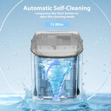 Nugget Countertop Ice Maker with Soft Chewable Ice, 34Lbs/24H, Pebble Portable Ice Machine with Ice Scoop, Self-Cleaning