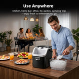 35Lbs Nugget Ice Maker Countertop, Portable Chewable Crushed Ice Machine with Self - Cleaning - ANTARCTIC - STARice maker