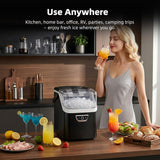 35Lbs Nugget Ice Maker Countertop, Portable Chewable Crushed Ice Machine with Self - Cleaning - ANTARCTIC - STARice maker