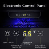Antarctic Star 5.1 Cu.Ft Beverage Refrigerator- Wine Cooler Low Noise Transparent Glass Door LED Light Stainless Steel Efficient Cooling System
